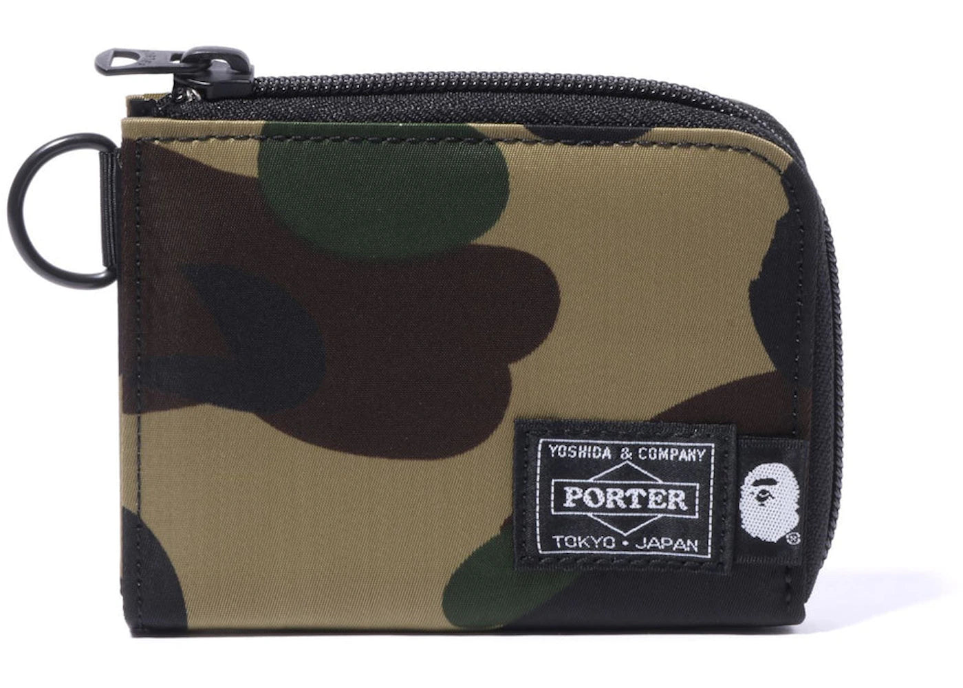 Bape X Porter 1St Camo Mini Wallet Green Black