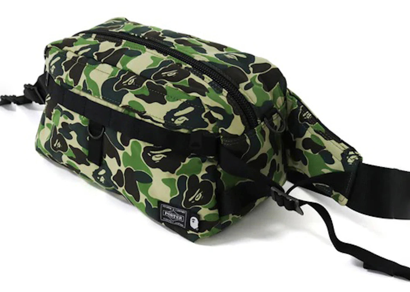Bape X Porter Abc Camo Waist Bag Green