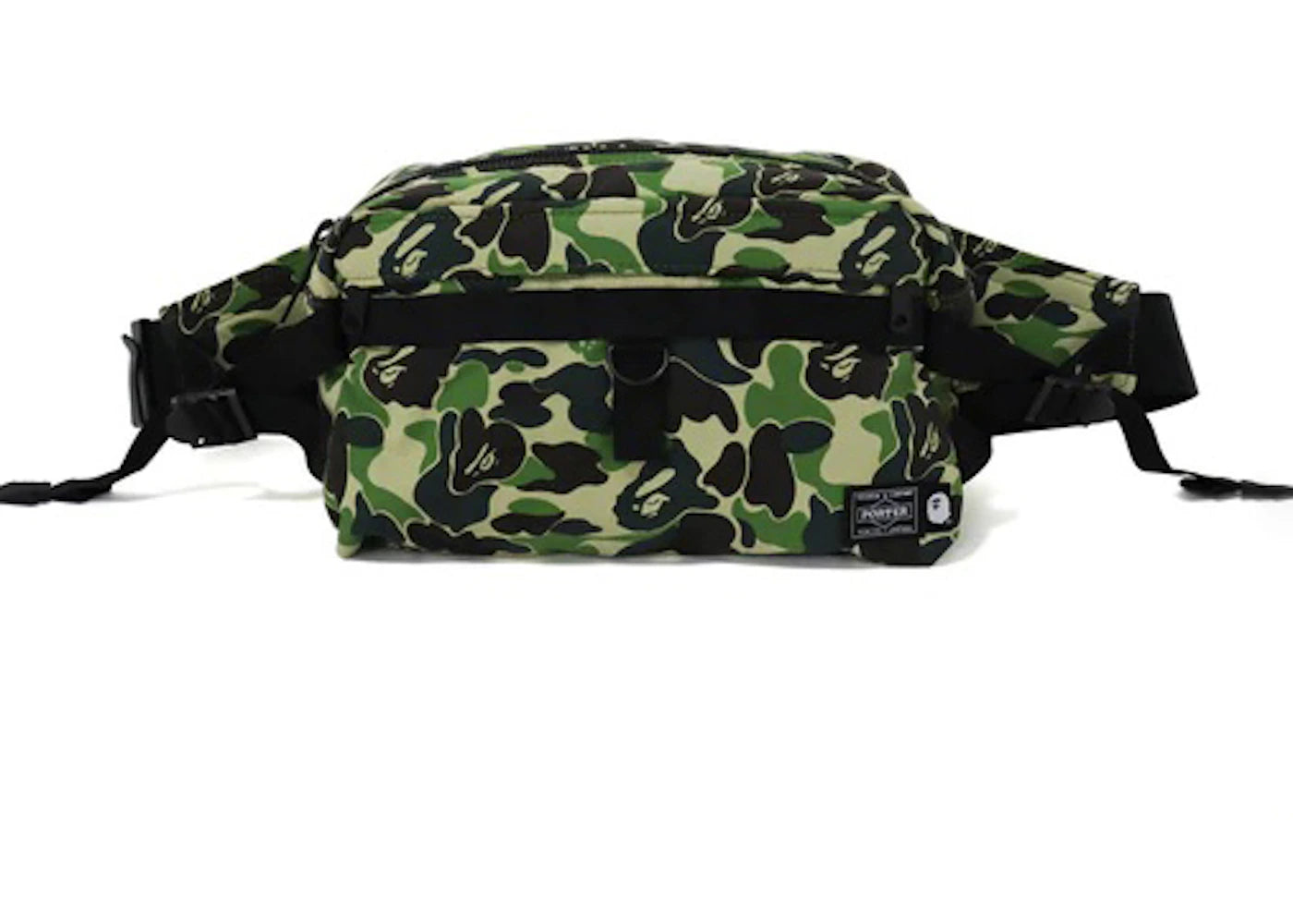 Bape X Porter Abc Camo Waist Bag Green