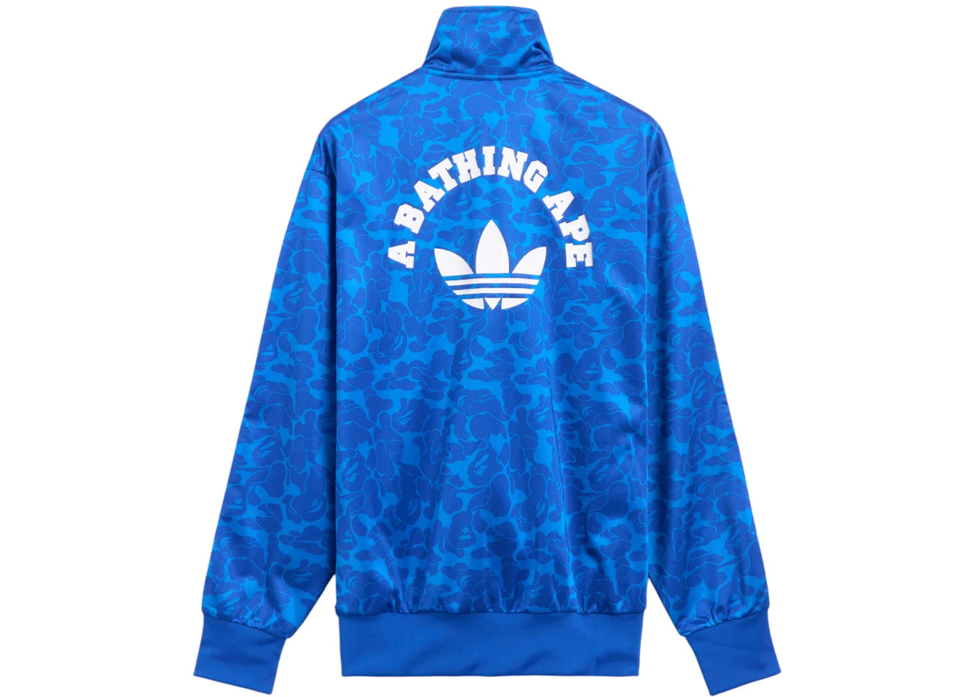 bape x adidas all over print sstr track jacket blue