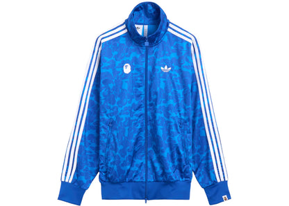 bape x adidas all over print sstr track jacket blue