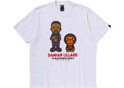 bape x adidas dame baby milo tee white