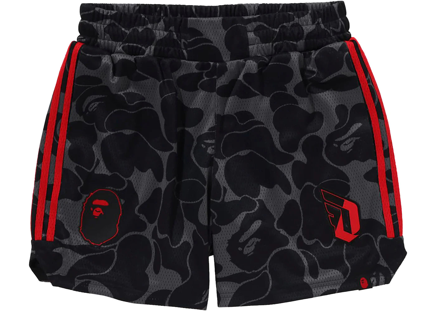 bape x adidas dame mesh shorts black