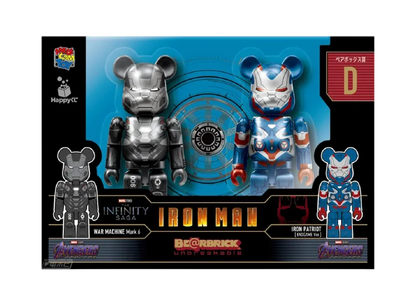 Bearbrick x Marvel Infinity Saga Iron Man Happy Lottery Pair Box Award D
