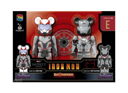 Bearbrick x Marvel Infinity Saga Iron Man Happy Lottery Pair Box Award E