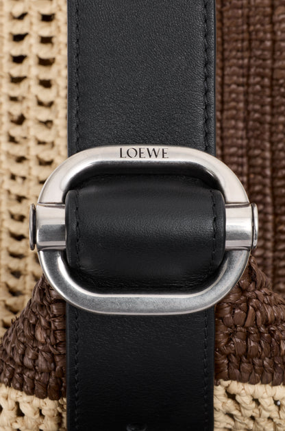 Loewe Loop bucket in raffia