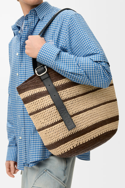 Loewe Loop basket in raffia