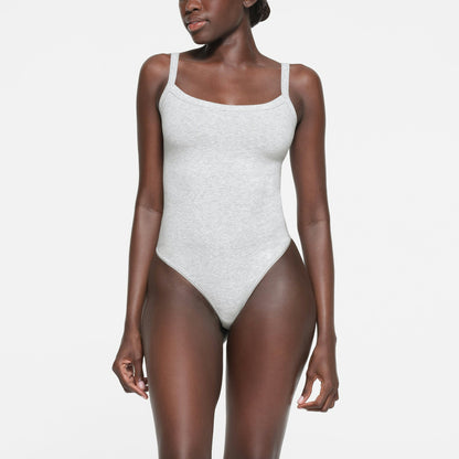 COTTON JERSEY SCOOP NECK BODYSUIT