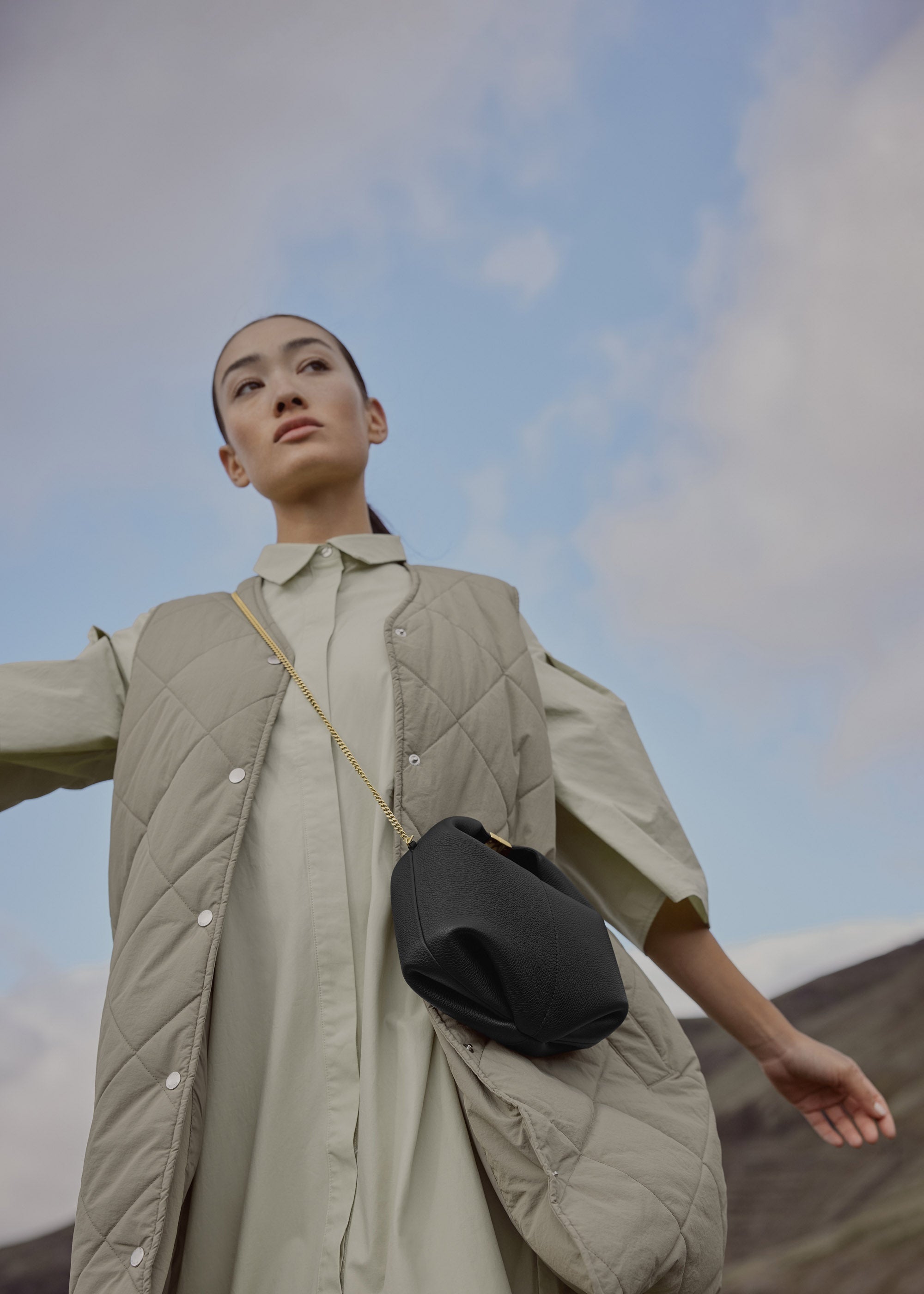 Polene Beri Textured Black Chain