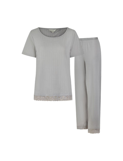 Ted Baker Betty Lace Trim Jersey Wide Leg Pyjama Set Women's