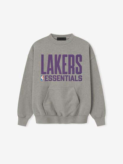 Essentials Lakers Sport Crewneck Concrete Heather