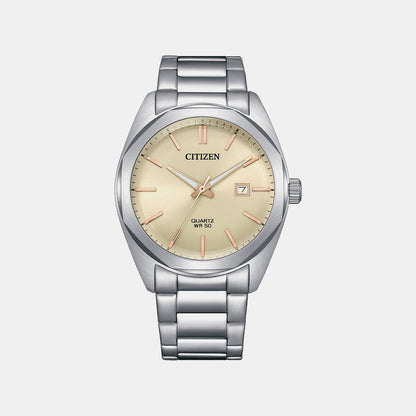 Citizen Hyperion Men Quartz Ivory Dial Analog Stainless Steel Bi5110-54B