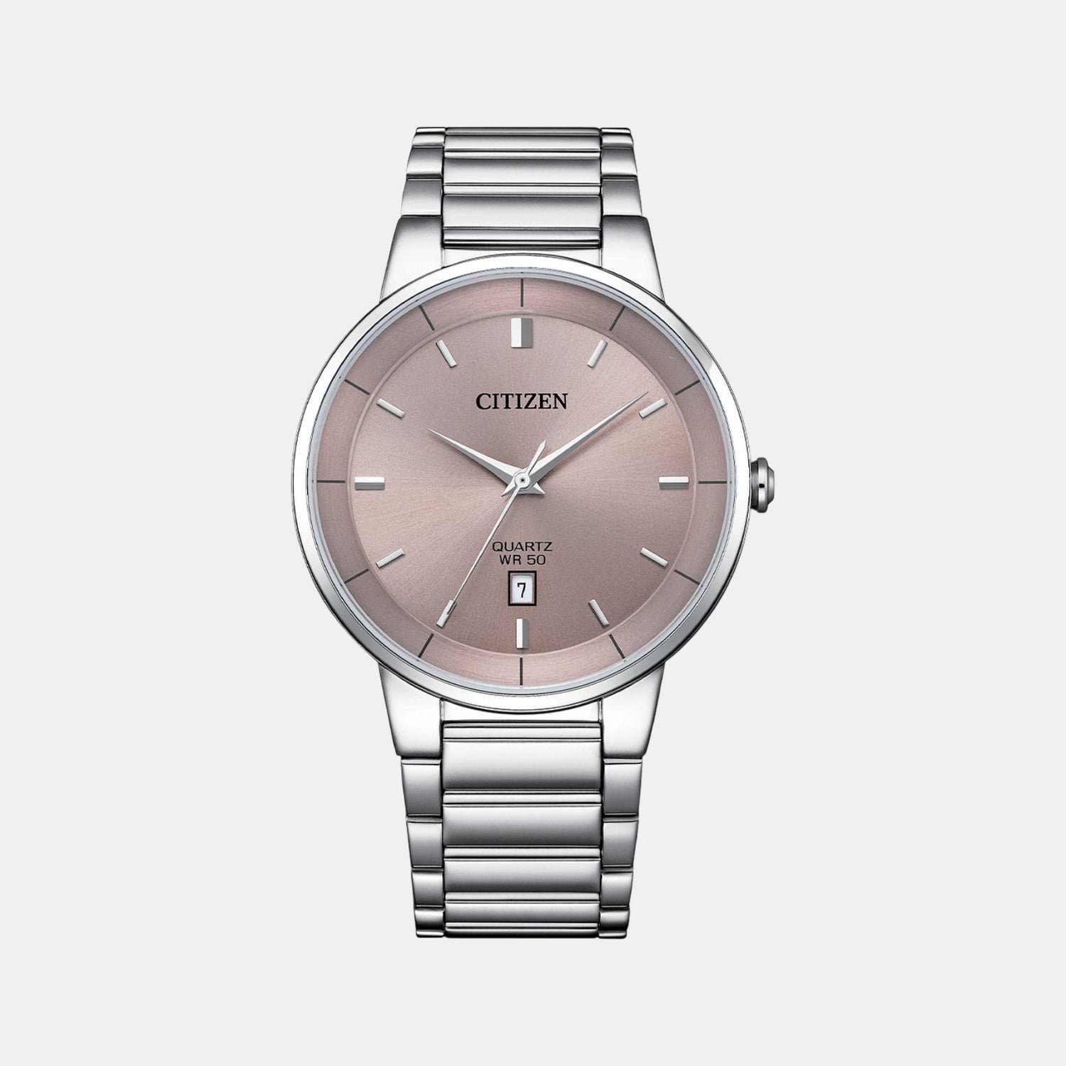 Citizen Men Quartz Pink Dial Chronograph Stainless Steel Bi5120-51Z