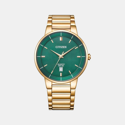 Citizen Hyperion Men Quartz Green Dial Analog Stainless Steel Bi5123-52X