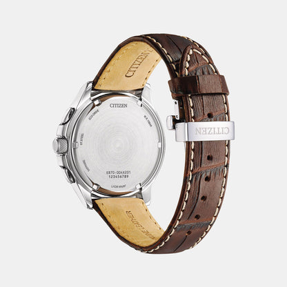 Citizen Eco-Drive Men Quartz Brown Dial Chronograph Stainless Steel Bl8160-07X