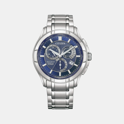 Citizen Eco-Drive Men Quartz Blue Dial Chronograph Stainless Steel Bl8160-58L