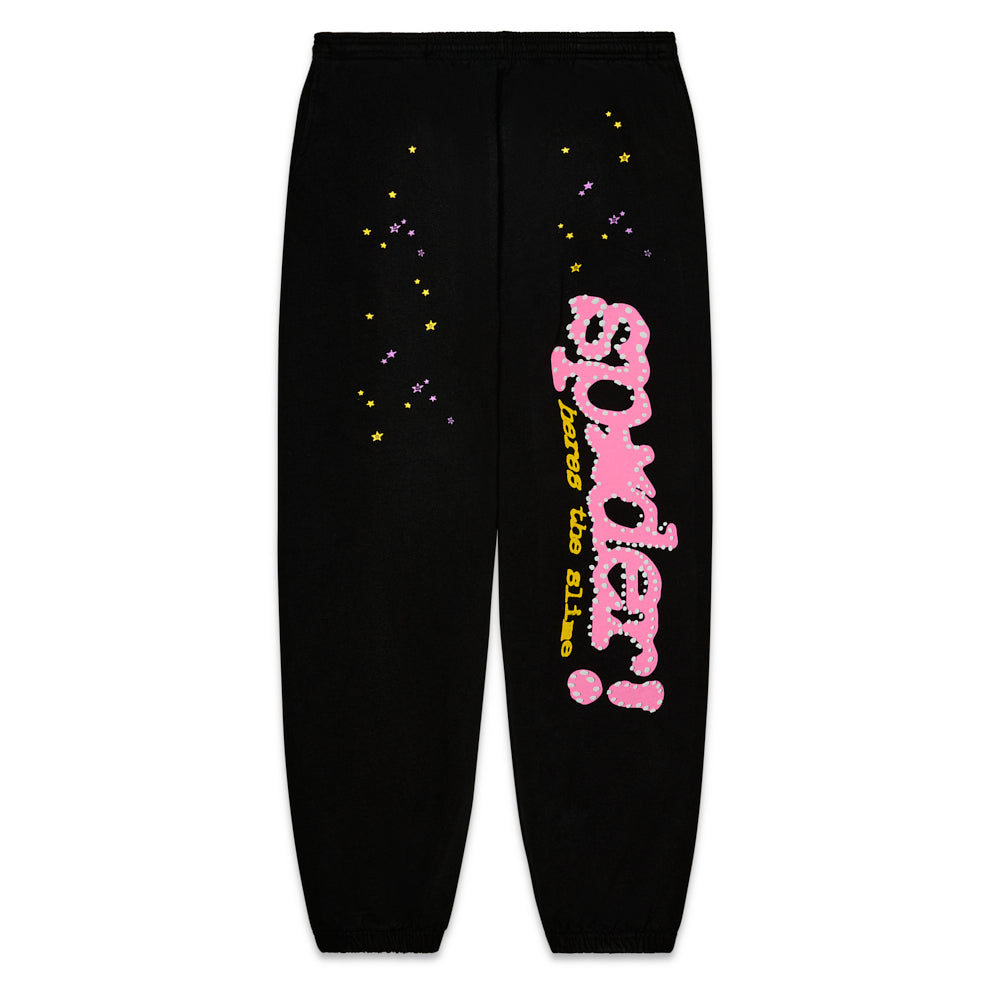Sp5der Black P*NK V2 Sweatpant