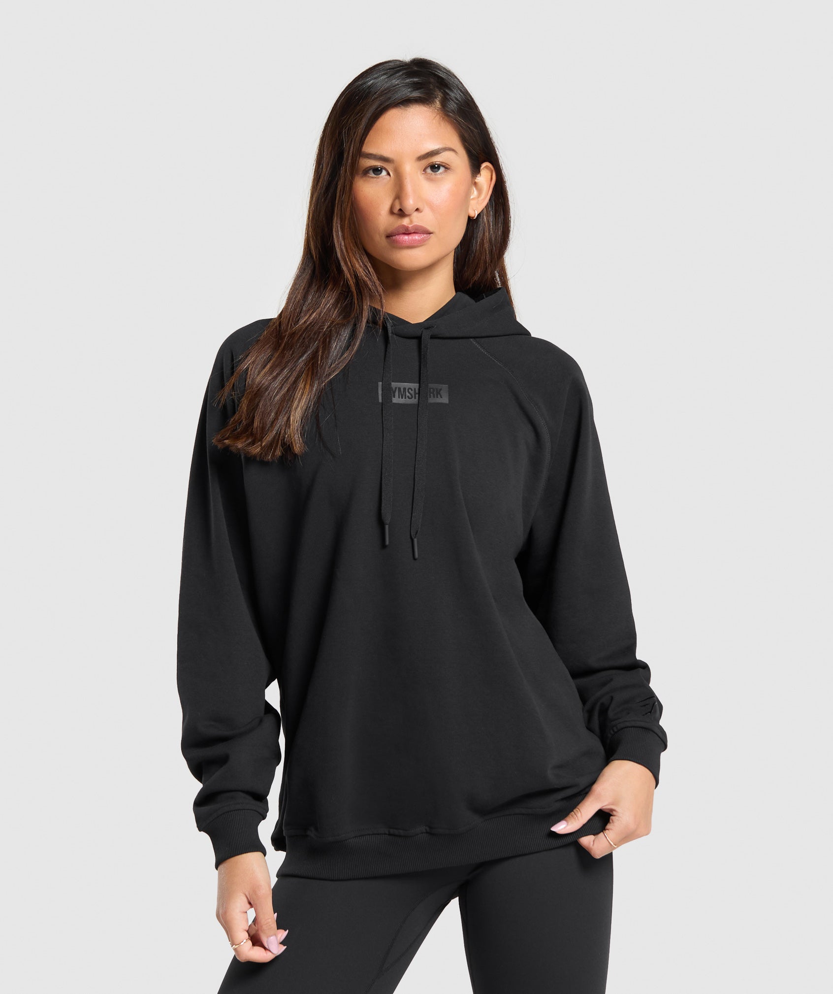 Women's Gymshark Block Oversized Hoodie Black