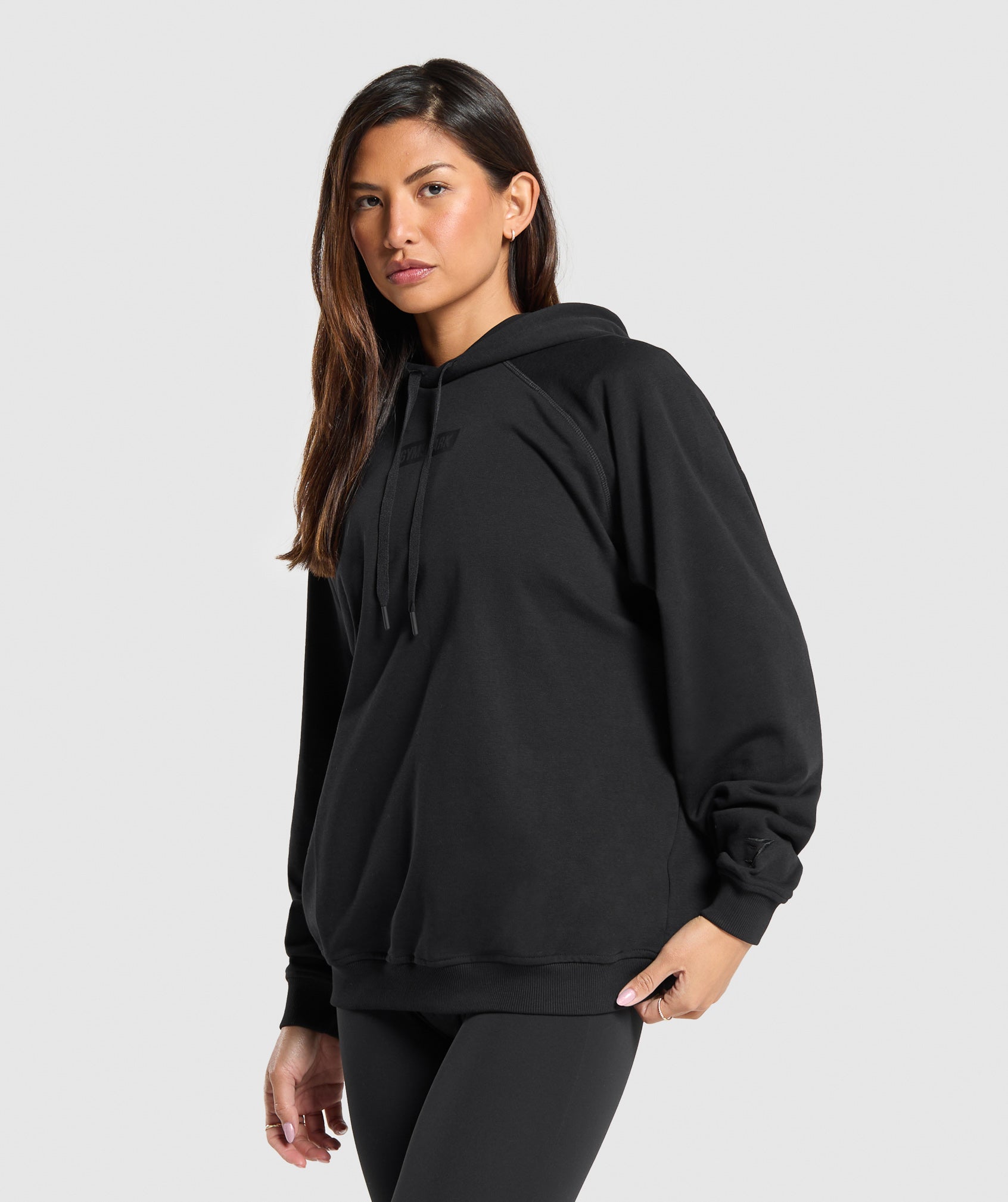 Women's Gymshark Block Oversized Hoodie Black