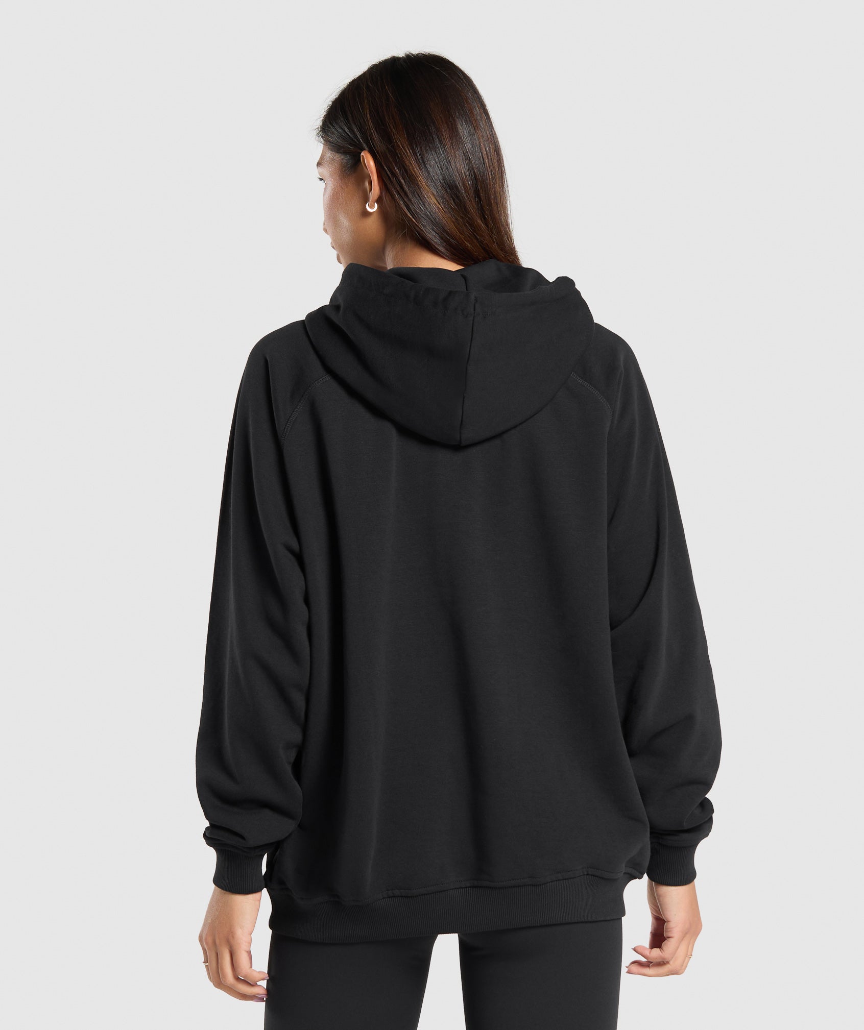 Women's Gymshark Block Oversized Hoodie Black