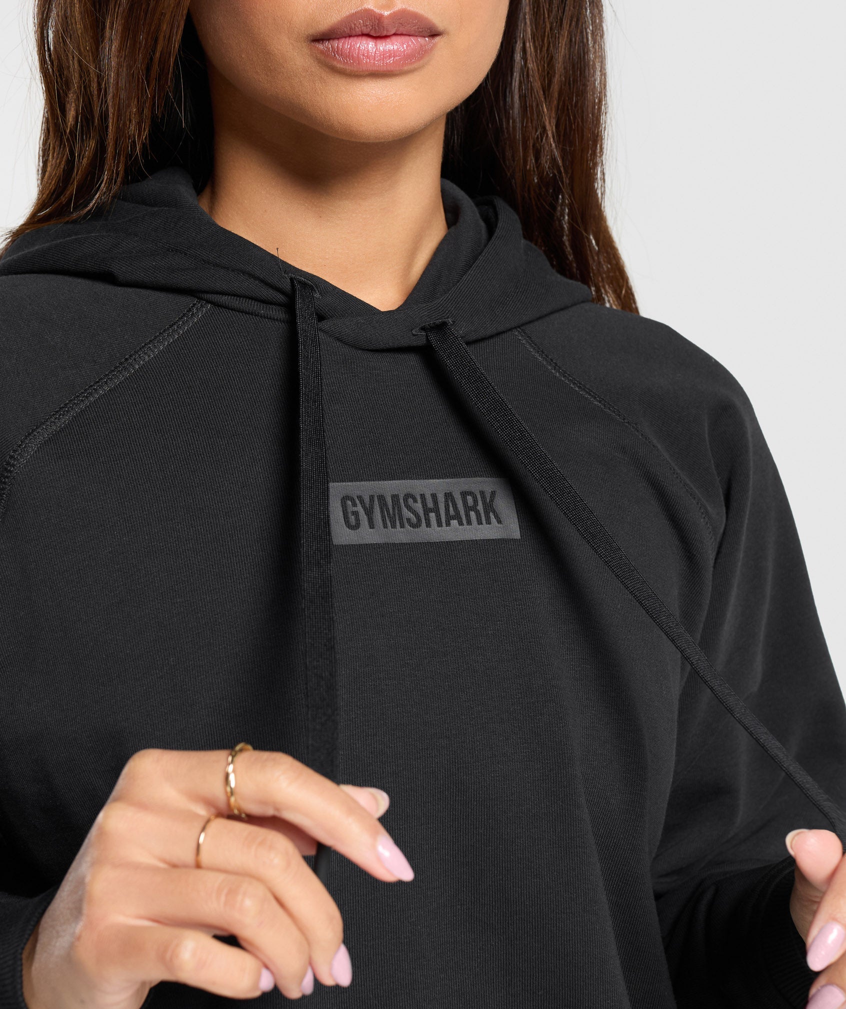 Women's Gymshark Block Oversized Hoodie Black