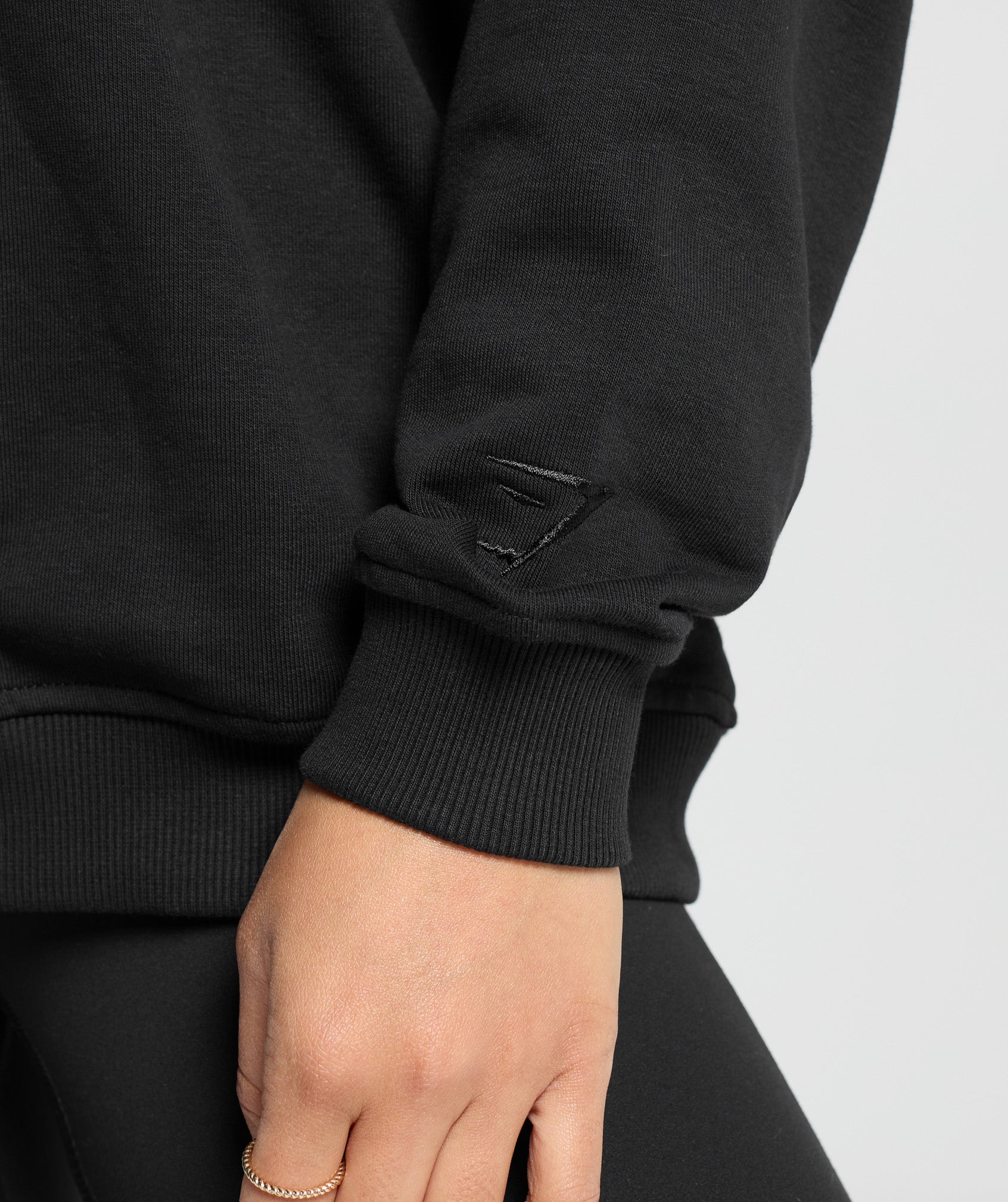 Women's Gymshark Block Oversized Hoodie Black