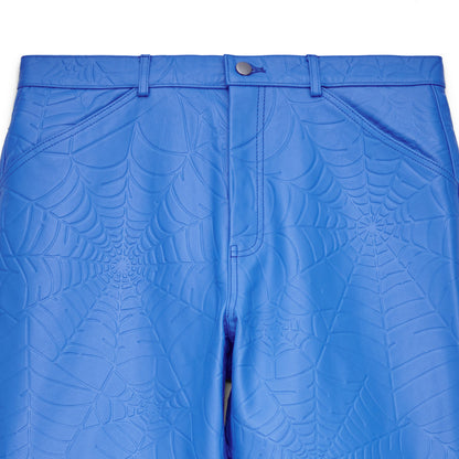 Sp5der Debossed WEB Leather PANT