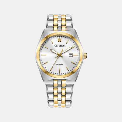 Citizen Corso Men Quartz White Dial Analog Stainless Steel Bm7334-58B