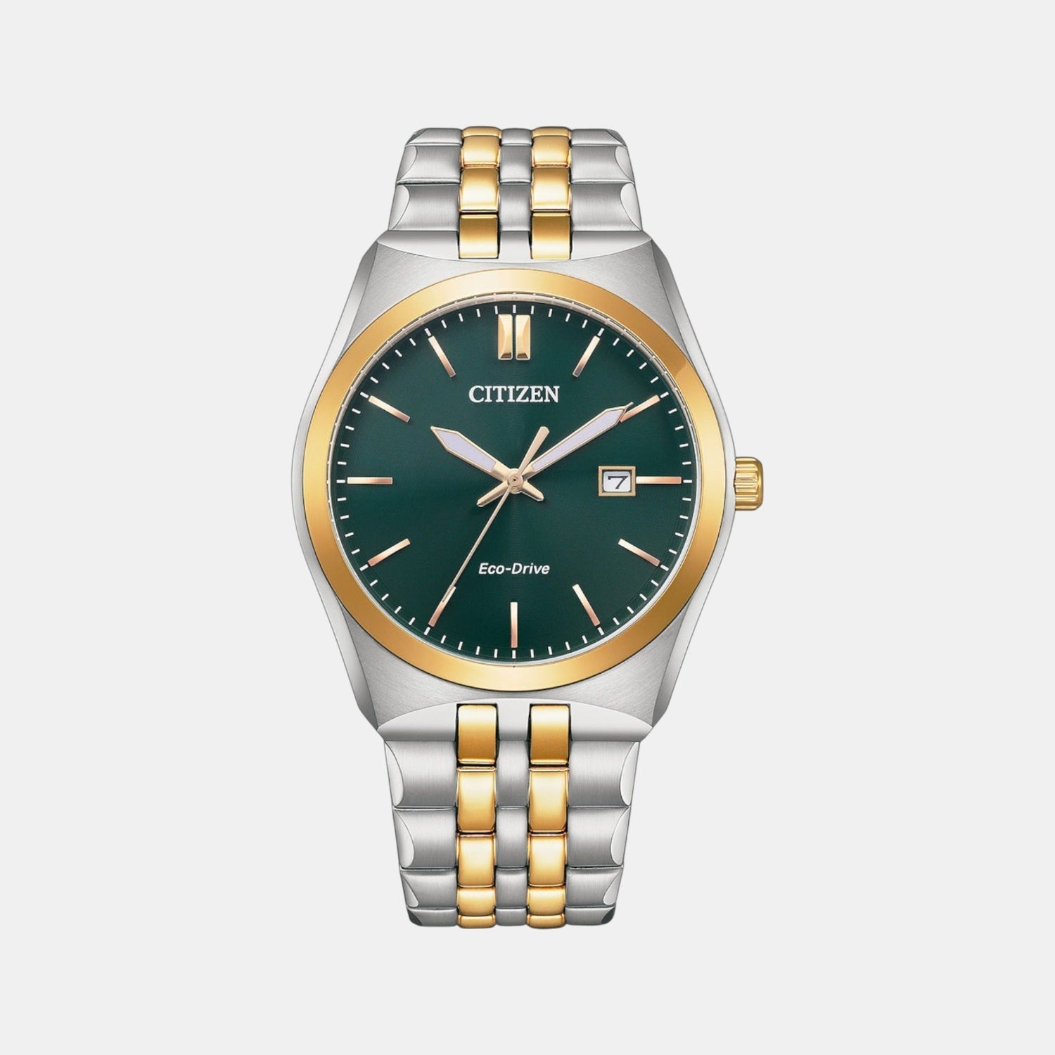 Citizen Corso Men Quartz Green Dial Analog Stainless Steel Bm7339-89X