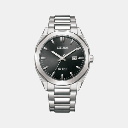 Citizen Eco-Drive Men Quartz Black Dial Analog Stainless Steel Bm7600-81E