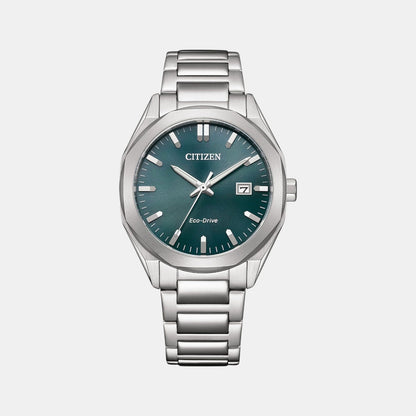 Citizen Eco-Drive Men Quartz Green Dial Analog Stainless Steel Bm7620-83X