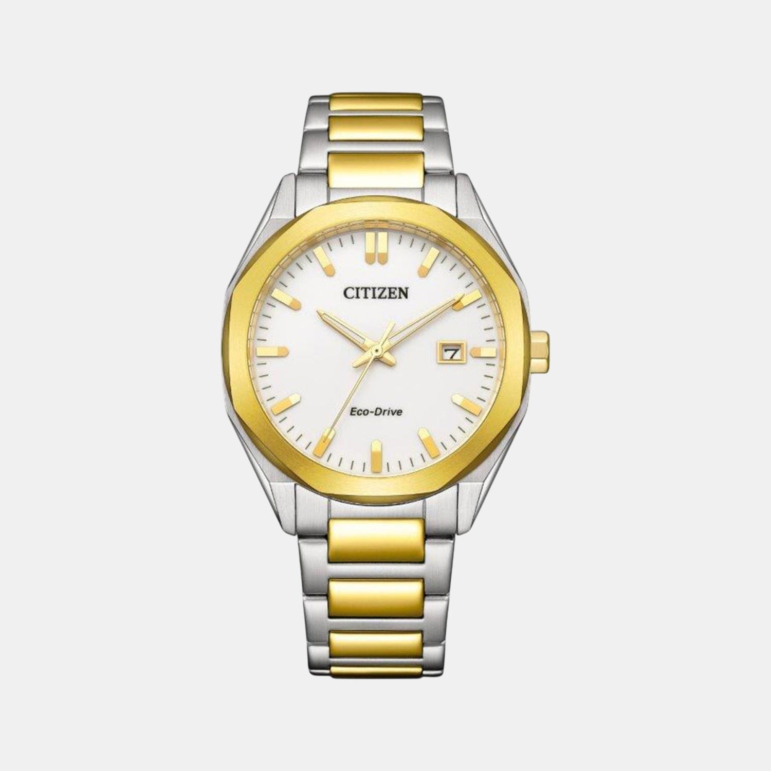 Citizen Eco-Drive Men Quartz White Dial Analog Stainless Steel Bm7624-82A