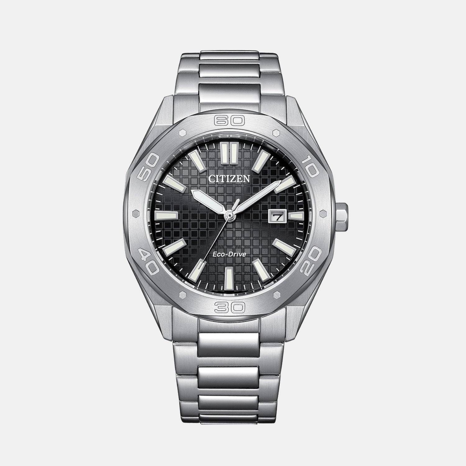 Citizen Eco-Drive Men Quartz Black Dial Analog Stainless Steel Bm7630-80E