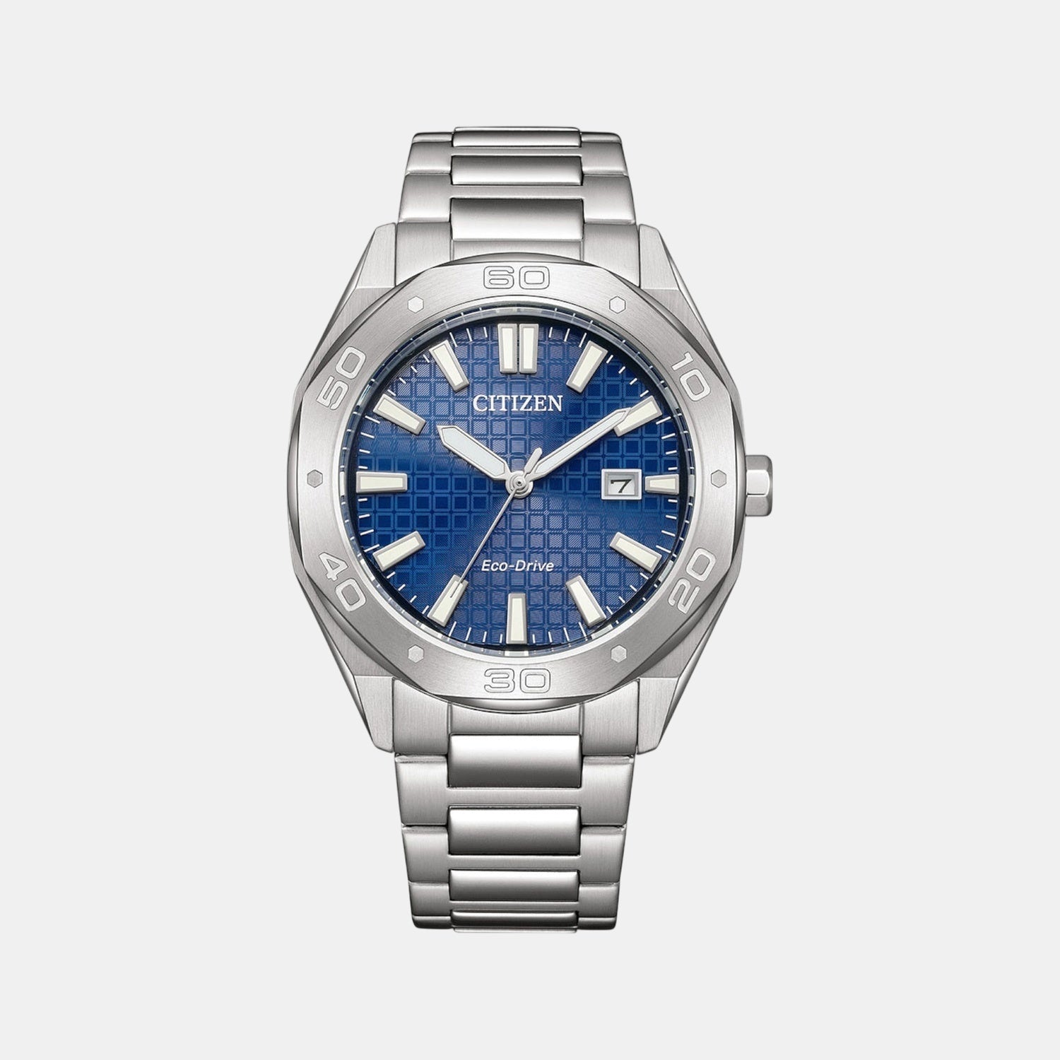 Citizen Eco-Drive Men Quartz Blue Dial Analog Stainless Steel Bm7630-80L