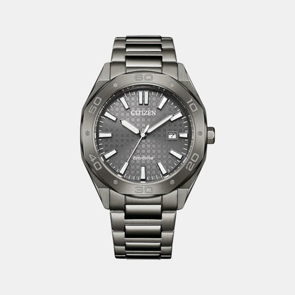 Citizen Eco-Drive Men Quartz Grey Dial Analog Stainless Steel Bm7637-81H