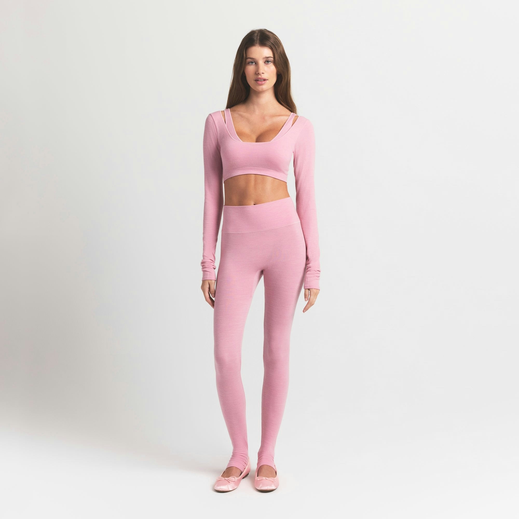 Skims Wool Rib High-Waisted Legging Halite