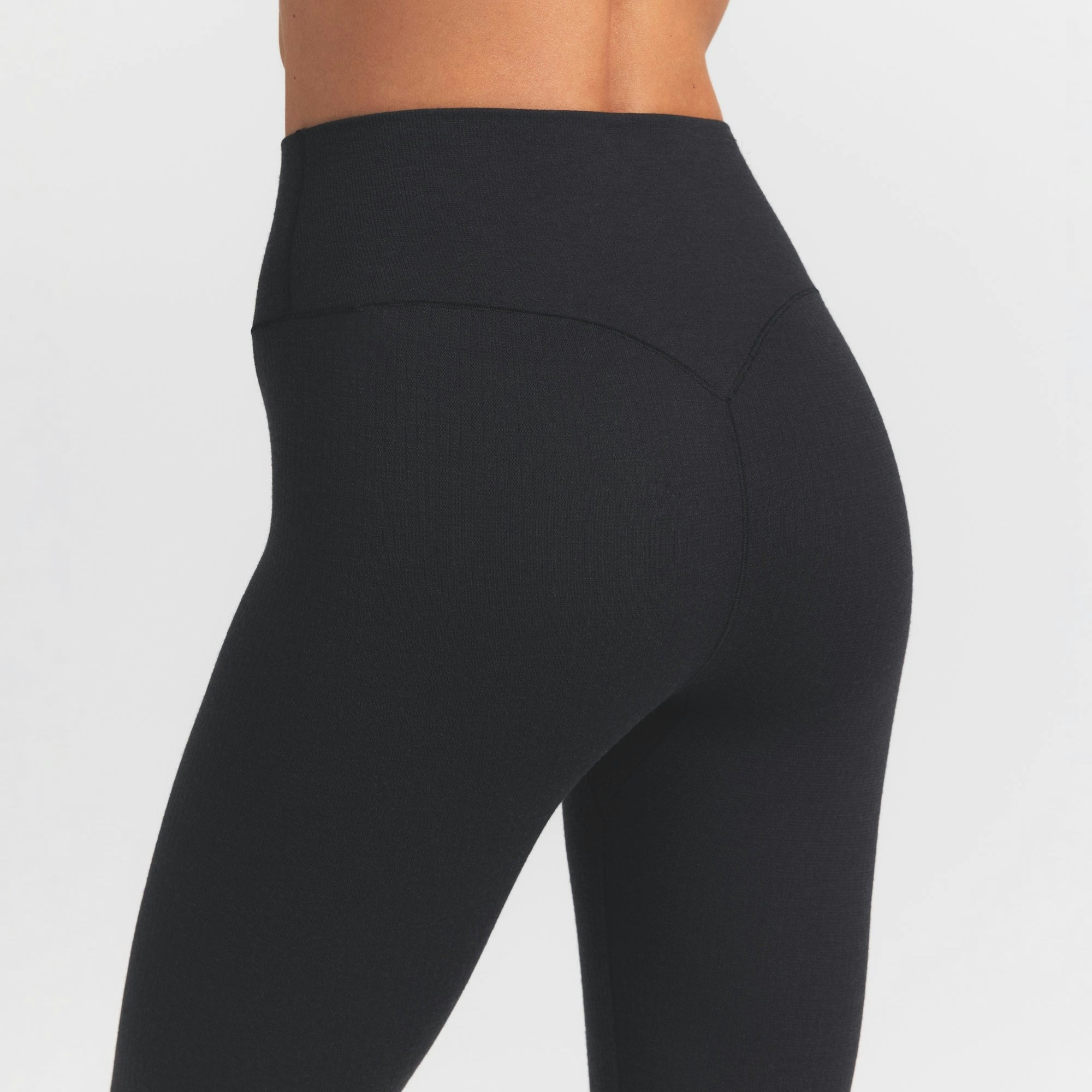 Skims Wool Rib High-Waisted Legging Obsidian