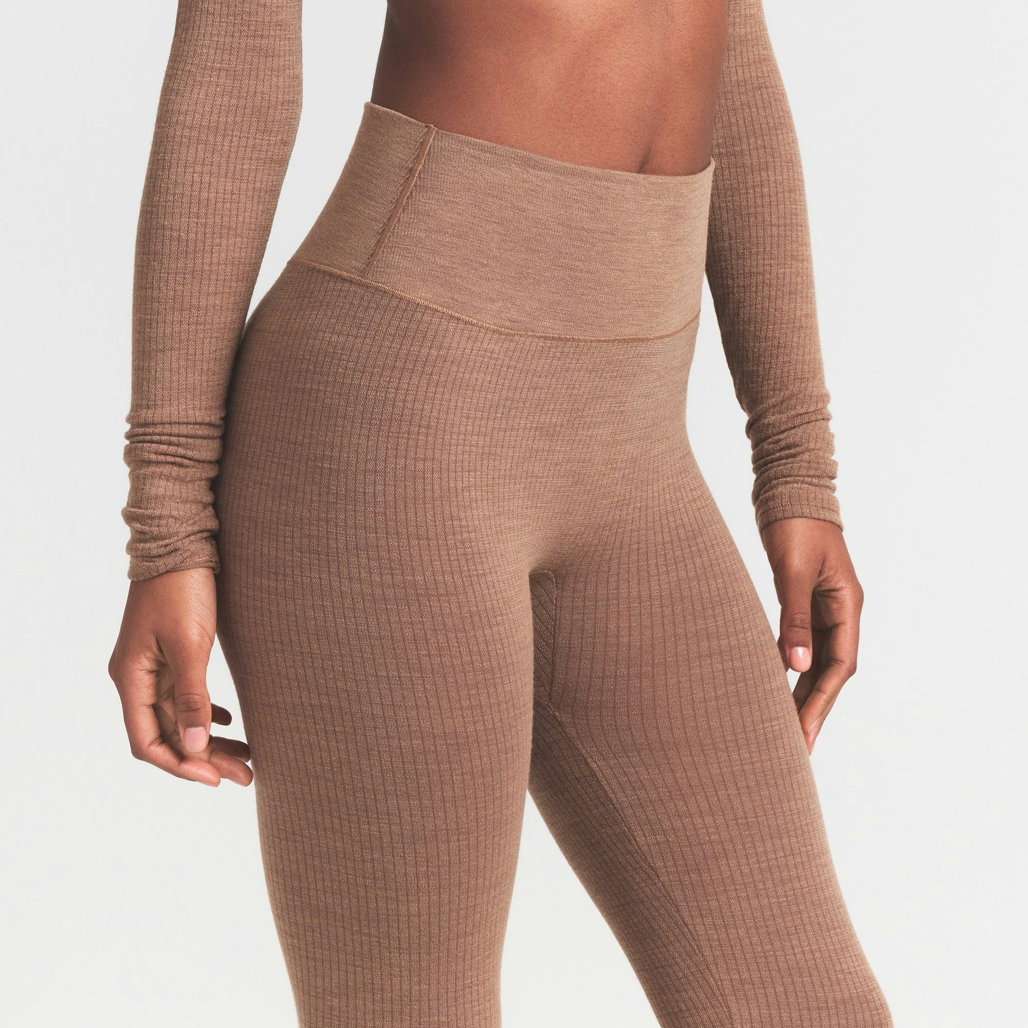 Skims Wool Rib High-Waisted Legging Sienna