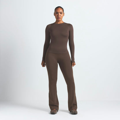 Skims Nikeskims Matte Slim Flare Legging Dark Sepia