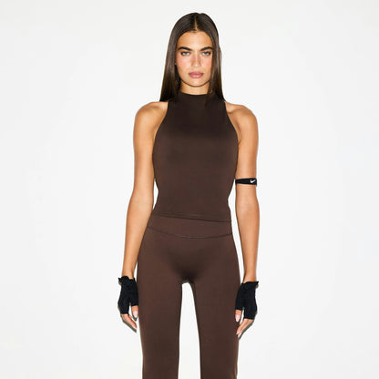 Skims Nikeskims Matte Slim Flare Legging Dark Sepia