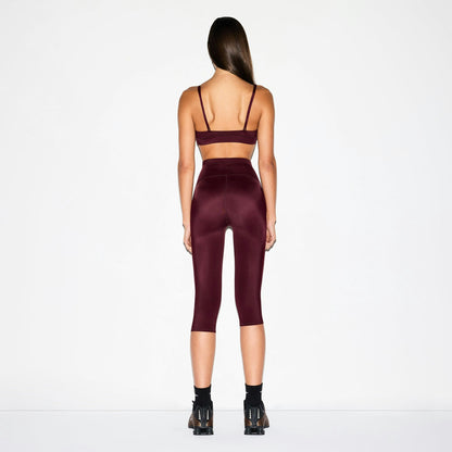 Skims Nikeskims Shine Drawcord Crop 17" Legging Currant