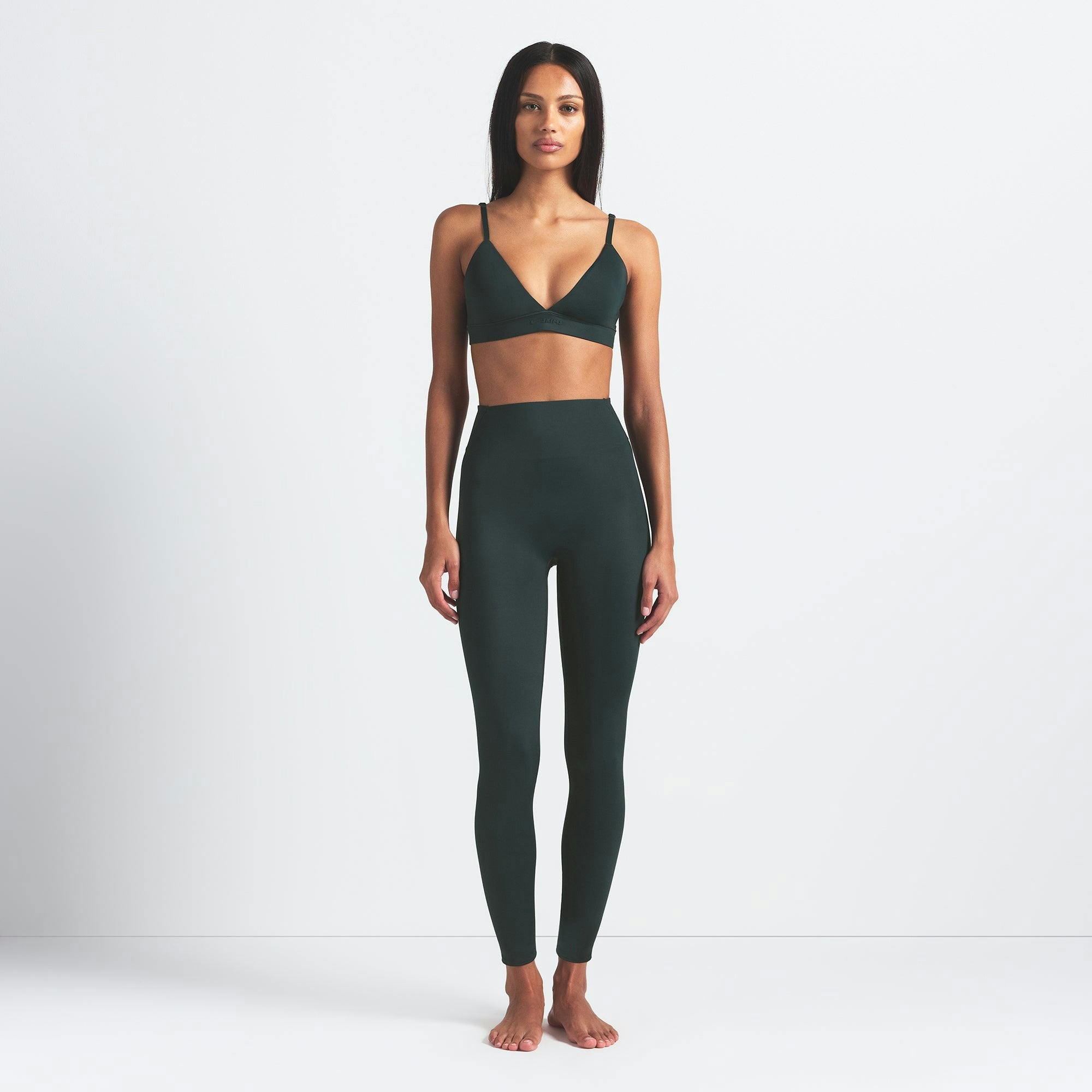Skims Nikeskims Shine Bonded Waist 26" Legging Dark Teal