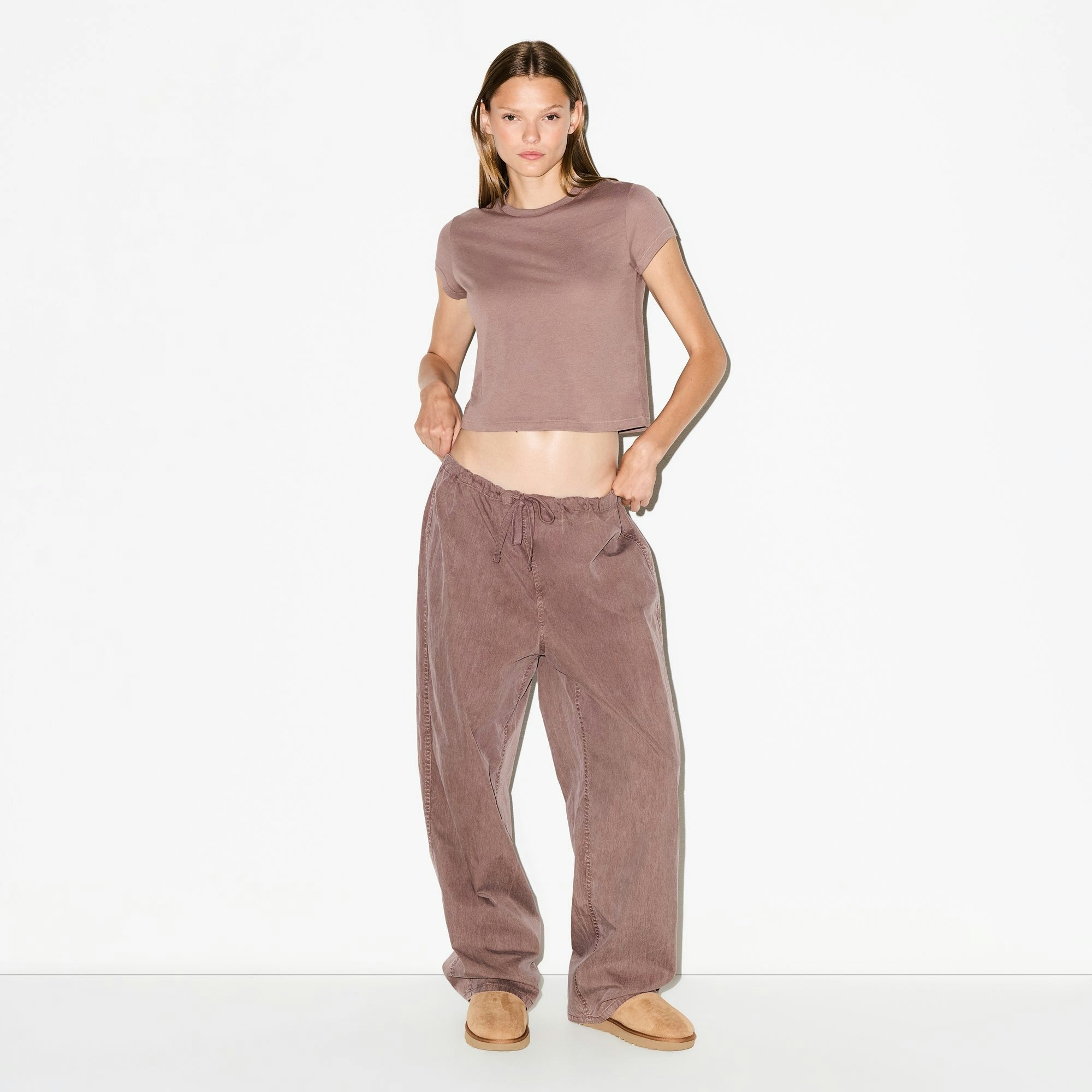 Skims Woven Lounge Oversized Pant Umber