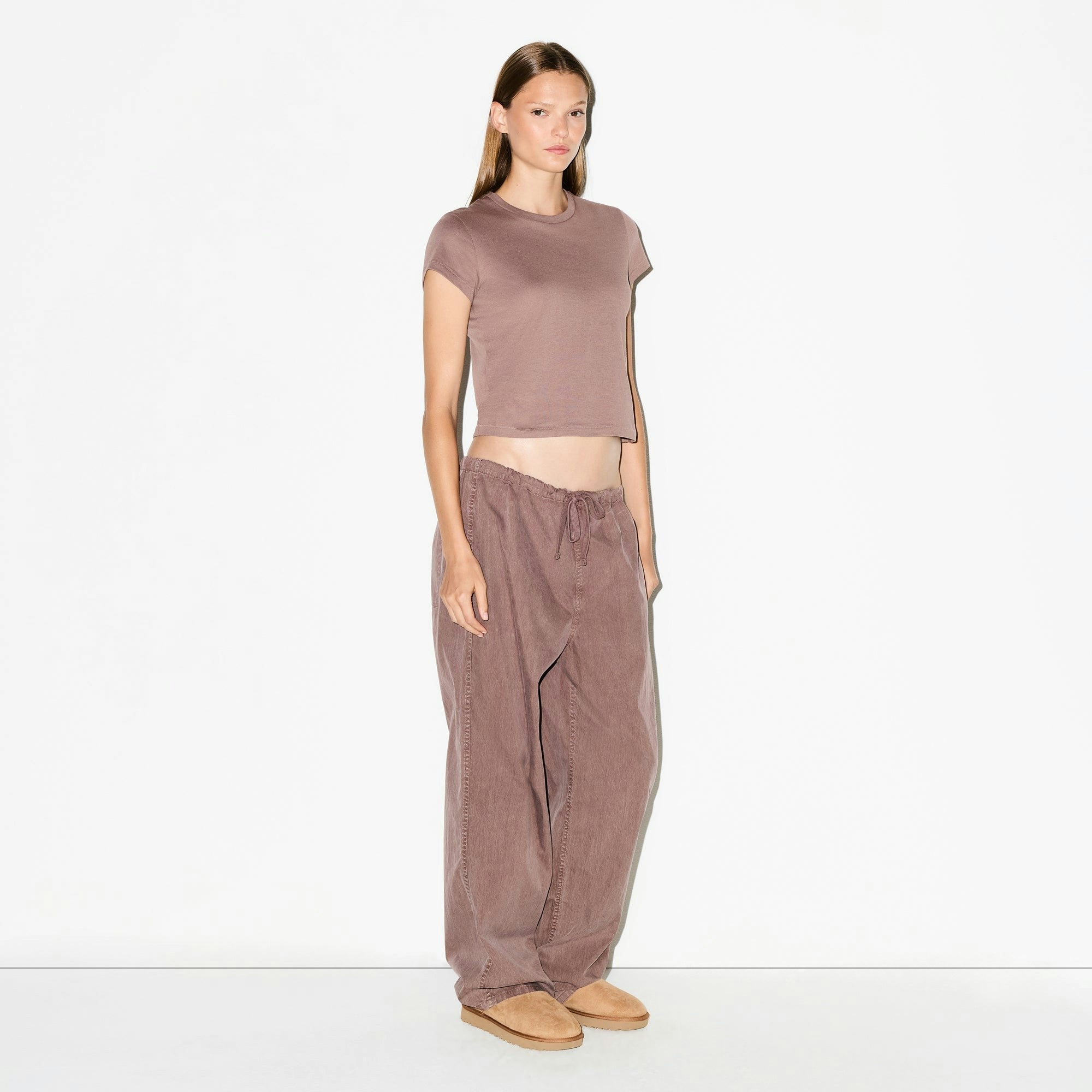 Skims Woven Lounge Oversized Pant Umber