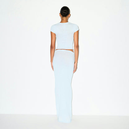 Skims Featherweight Cashmere Long Skirt Pearl