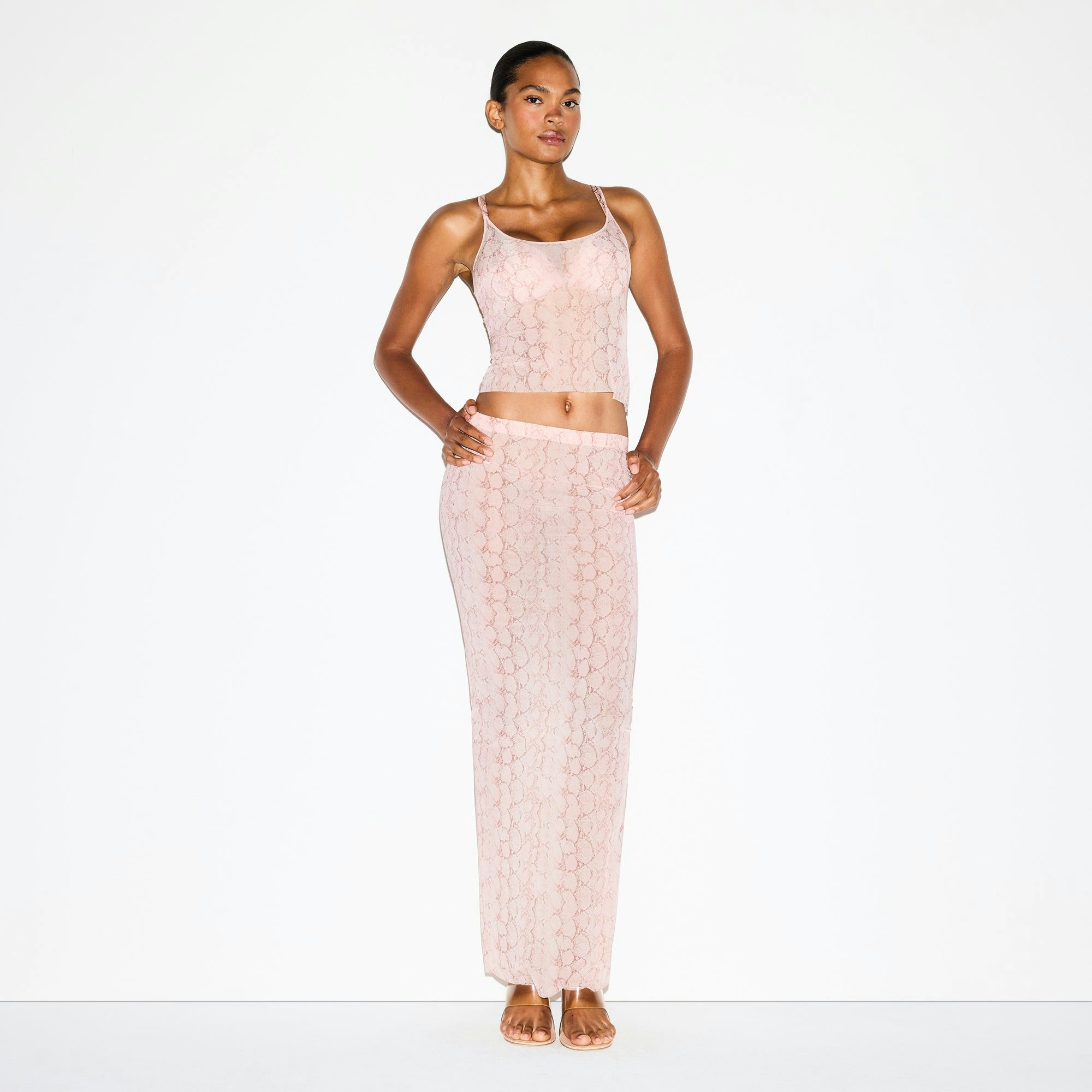 MILKY SHEER LONG SKIRT