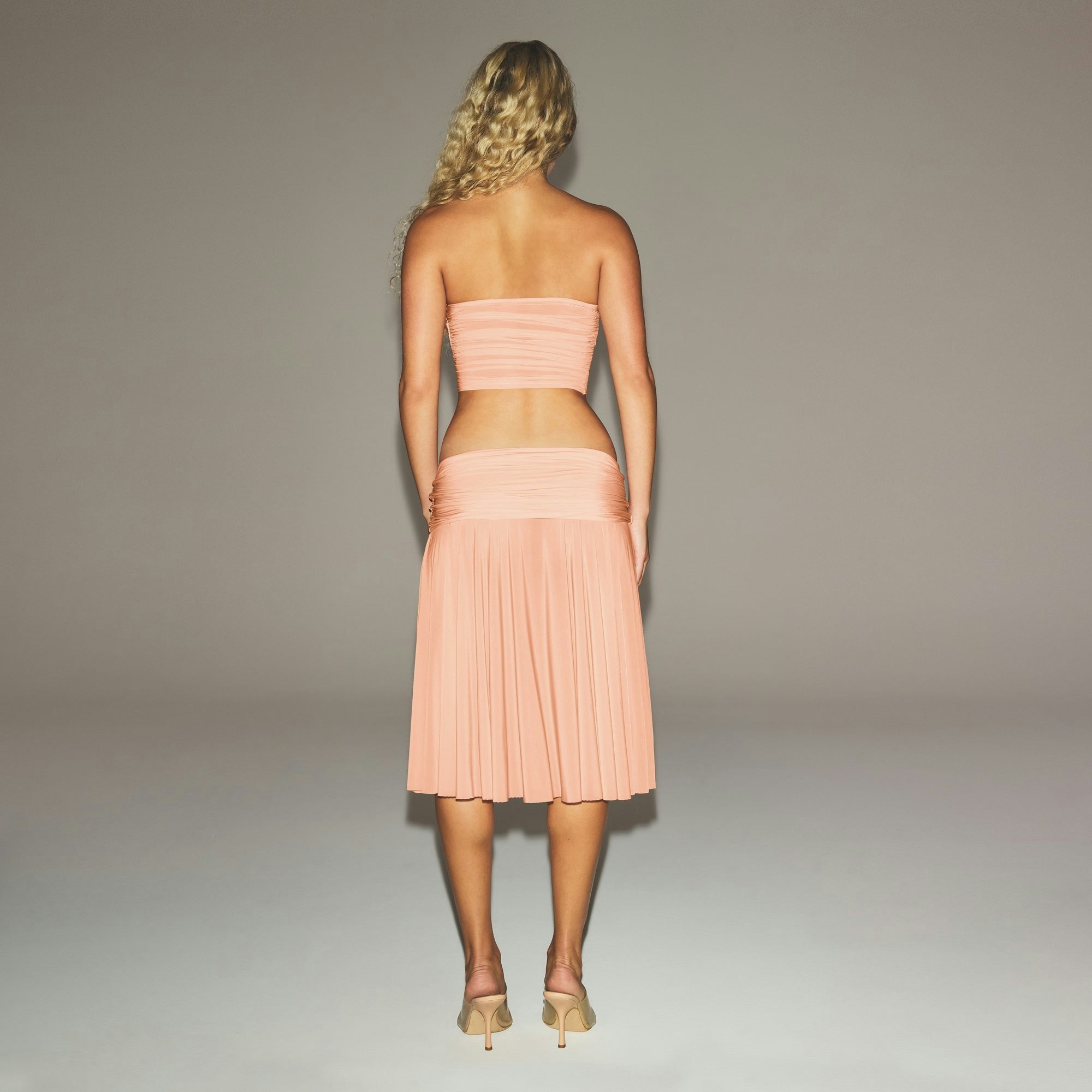 MILKY SHEER MIDI SKIRT