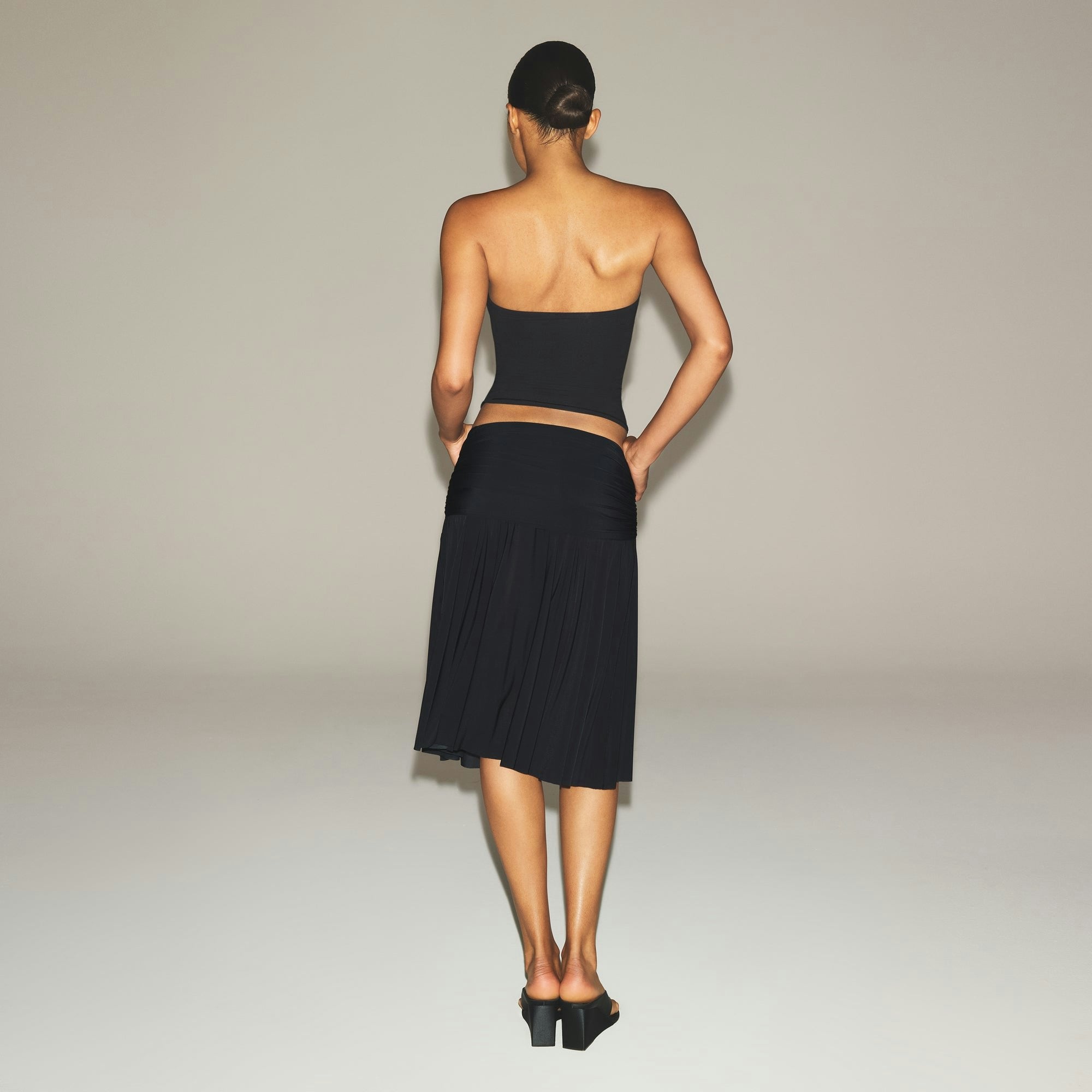 MILKY SHEER MIDI SKIRT