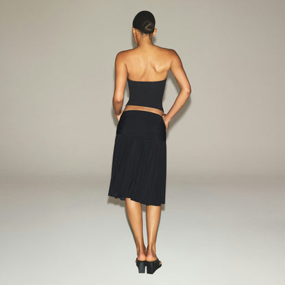MILKY SHEER MIDI SKIRT