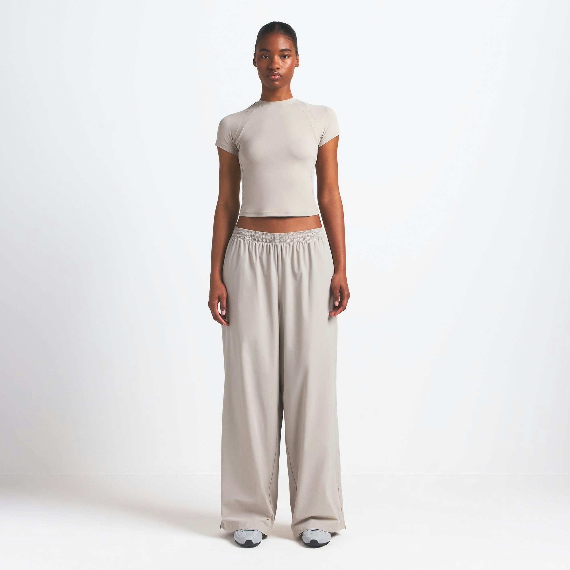 Skims Nikeskims Woven Nylon Oversized Track Pant Stone